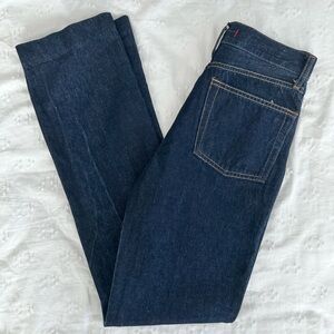 Zara Dark Indigo Rigid Denim Jeans
